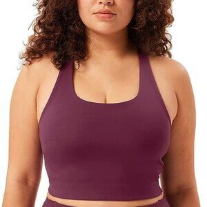 Girlfriend Collective Moon Paloma Racerback Bra Plum
